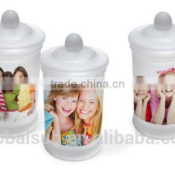 Creative Sublimation Frosted Glass Storage Candy Jar For Home