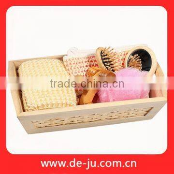 Wooden Spa Six Pumice Stone Bath Set Chinese Home Spa Gift photo-6