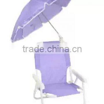 comfortable personalized kids folding beach chair with umbrella