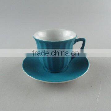 Matte Colorful Ceramic Coffee Cup Set, Mini Ceramic Cup and Saucer Box photo-4