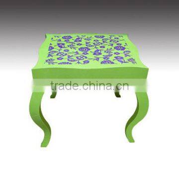 High quality best selling metallic green rectangle table from Vietnam