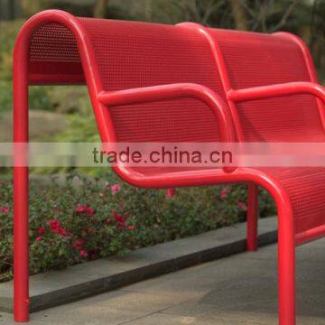 High Backed Outdoor Metal Resting Bench photo-3