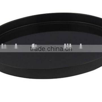 customized logo black round metal tin tray Serving tray Vendor tray