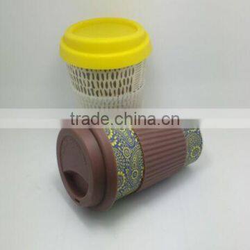 Hot-sell Beautiful Eco Bamboo Fiber Coffee Cup with Print