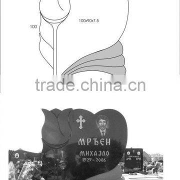 Chinese Black Granite Tombstone & Monument
