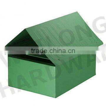 Eco-friendly house shape metal letter box