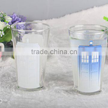 Custom Design Hot Sale Temperature Color Change Glass Cup photo-3