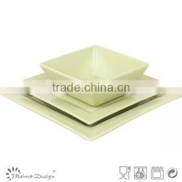 Square Cheap High Qulity Stoneware Ceramic Dinner Set photo-3