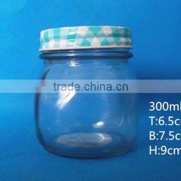 300g glass honey oil jar