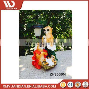 High Quality Antique Santa Resin Christmas Ornament Led Lantern Light photo-2