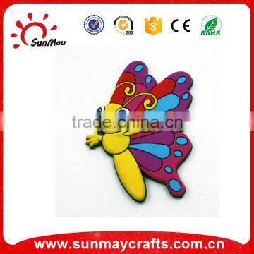 Wholesale cartoon pvc rubber butterfly fridge magnet for sale