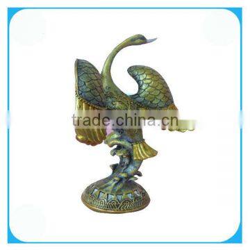 Home decoration golden swan sculpture