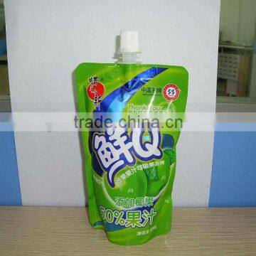 Plastic Juice Packing Pouch with Spout