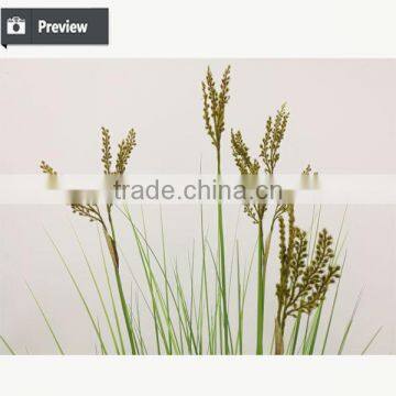 Wholesale Nearly Nature Artificial Grass 130cm Potted Onion Grass With Wheat Spray Bonsai Plants for Indoor Decoration photo-3
