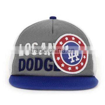 5 Panels Embroidered Patch Flat Brim Trucker Cap / Hat photo-2