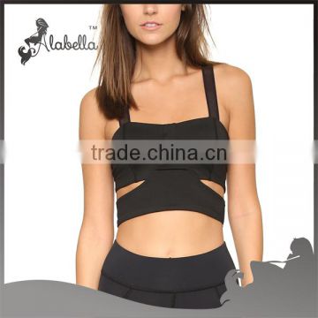 Custom gym stringlet tank top backless sexy gym wear yoga tank top for girls