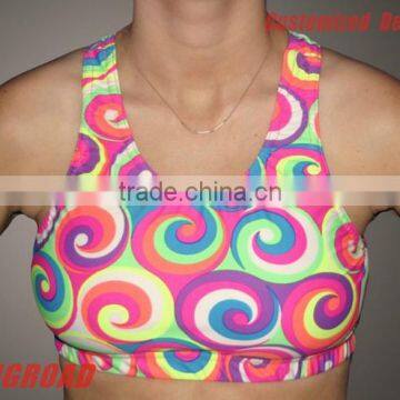 Newest sublimation custom sports bra pattern