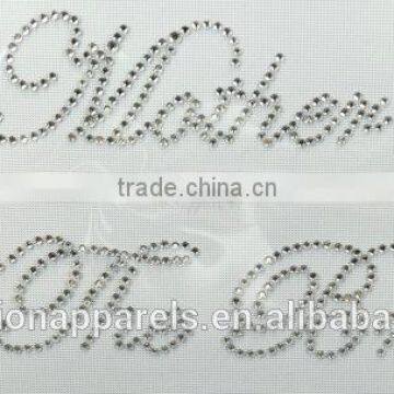Custom Wedding Words Hot Fix Rhinestone for Clothing photo-6