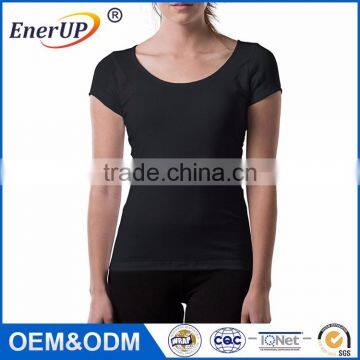 black t shirt using sweat armpit shields