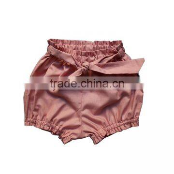 Outside Travel Fashion Shorts Bowknot Elasticated Waist Short Woven Cotton Pink Bloomer