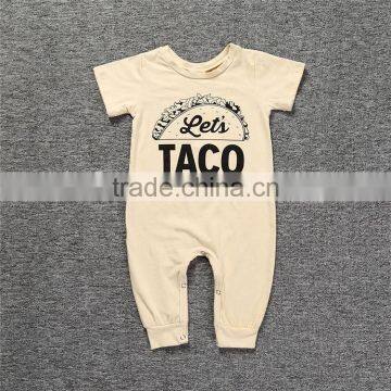 S17543A 2017 fashion baby clothes baby short-sleeved rompers letter jumpsuit