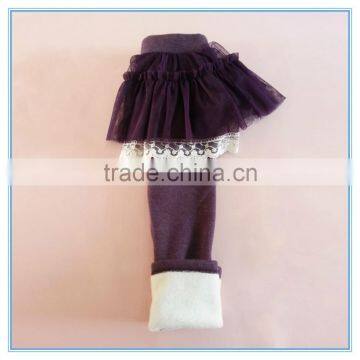 Girl Leggings With Skirt, Children's Boutique Render Skirts Leggings, Warm Thick Autumn and Winter Kid's Lace Skirted Leggings, photo-6