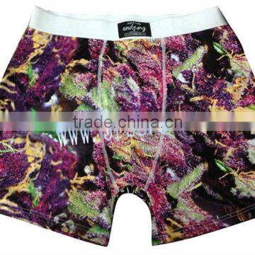 sexy one piece quick dry boxer shorts digital print underwear for men