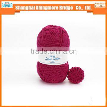 China Yarn Supplier Wholesale Combed Cotton Baby Yarn for Hand Knitting Sweater