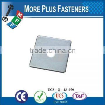 Made in Taiwan Brass Flat Silver Galvanized Stainless Steel Square Washer photo-3