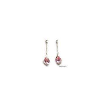 Sell 925 Sterling Silver Earring With Purple CZ Stone