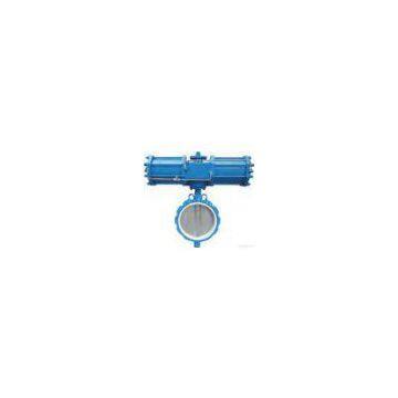 API598 Pneumatic Flanged Butterfly Valve , DN40-1200 Soft Sealing Butterfly Valve