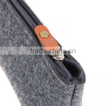 Cute Simple Large Logo Customs School Felt Pencil Bag Case photo-3