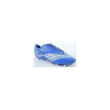 Wholesale / OEM Blue PU Size 34, Size 40 Men Indoor Outdoor Turf Soccer Cleats Shoes