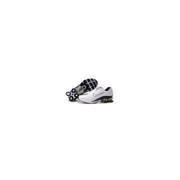 Cool Shox Women’s Running Sports Shoes R4 Antiskid Rubber Sole Black White Sneakers