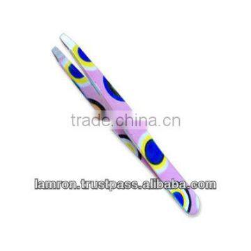 Fancy color Slant tip tweezers