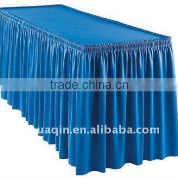 100% polyester table skirts for banquet wedding table skirting table linen polyester table skirting cover