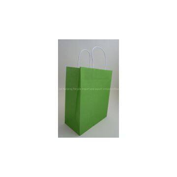 medium colorfulkraft paper bag-green