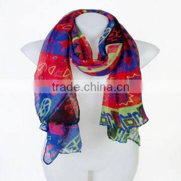 2014 New Fashion 100%polyseter Soft Scarf TS-8832