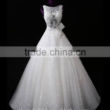 Harness Sexy Mermaid Lace Mermaid Color Wedding Dress Bridal for Bride V-neck Bridal Dress Custom Made Wedding Dress 2017 F10901 photo-2