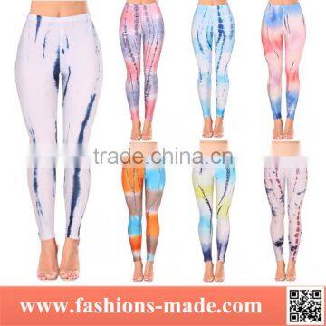 Multi Colored Tie Dyed 3D Printed Leggings Women Tights 2017