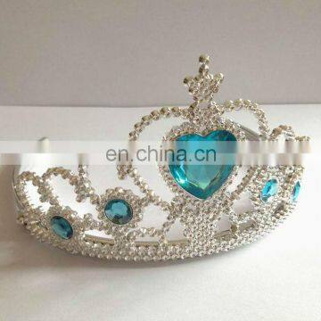 HBN-1447B Wholesale princess tiara crown Elsa blue tiara