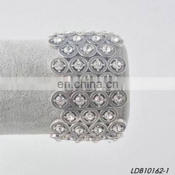 Immitation Rhodium Crystal Stretch Bracelet photo-4