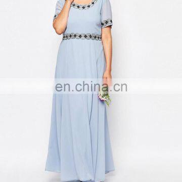 Lady new wear simple long dress