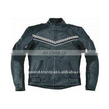 Leather Motorbike Safety Jacket