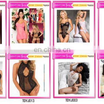 Women Open Bust Erotic Lingerie Sexy Costumes Elegant Lace Teddies Sleepwear Set Sex Dolls Pajamas for Women Hot Night Dress photo-5