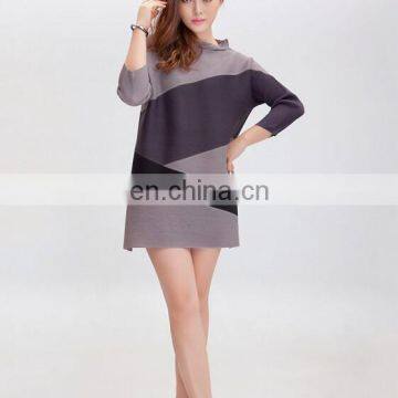 Middle Aged Group Fashion Women Tops and Blouse Patchwork Blouse