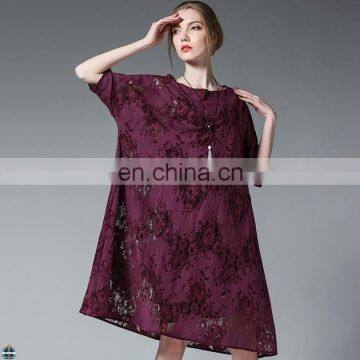 T-D083 Cheap Casual Summer Elegant Lace Very Plus Size Women Dress