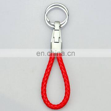 Hot sale pu woven wristband key chain/keychain