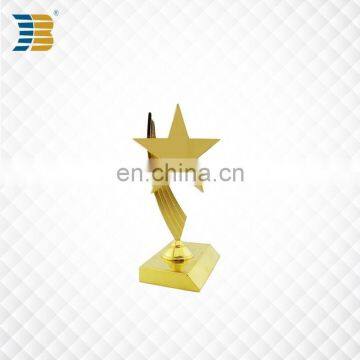 Star shape custom gold plating award small trophy