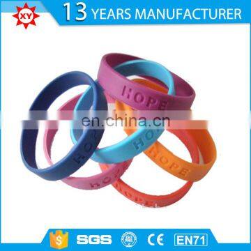 Wholesale solid color blank silicone bracelets blank silicone wristbands